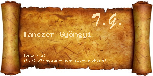 Tanczer Gyöngyi névjegykártya