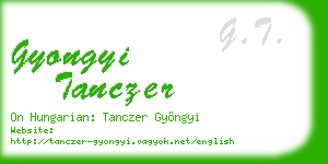 gyongyi tanczer business card